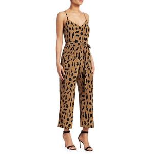 L'Agence Jaelyn Animal-Print Jumpsuit